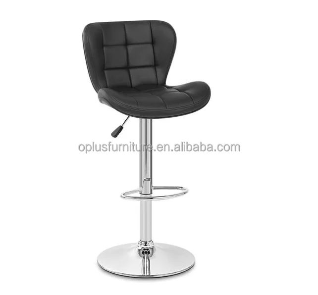 Factory  Wholesale Modern Office Meeting Public Office Chrome base PU seat upholstered Gas Lift Bar Chair
