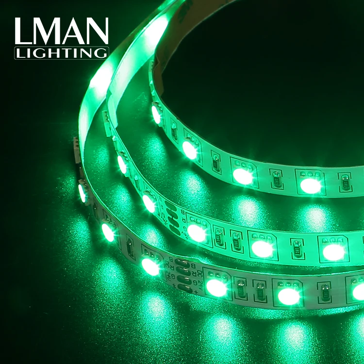 Цифровая Адресуемая Ip20 Smd 5050 60 светодиодов на метр 10 мм ширина Dc 12 В 24 Вт Rgb светодиодные гибкие полосы света
