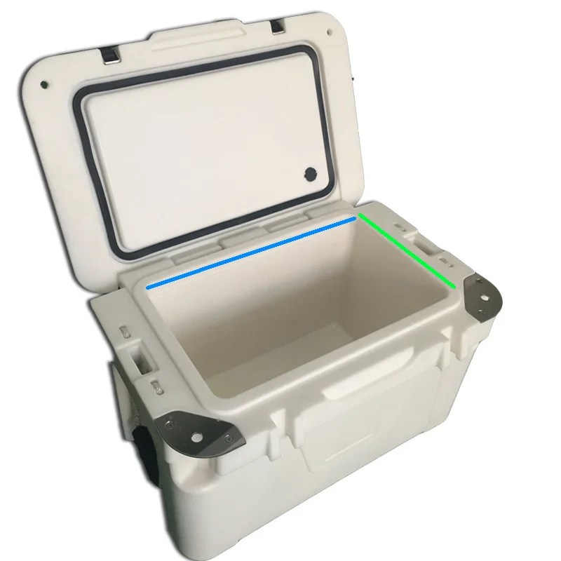 Rolling plastic insulated box Cooling storage box manufacturer Large capacity multi-purpose camping insulated refrigerated box