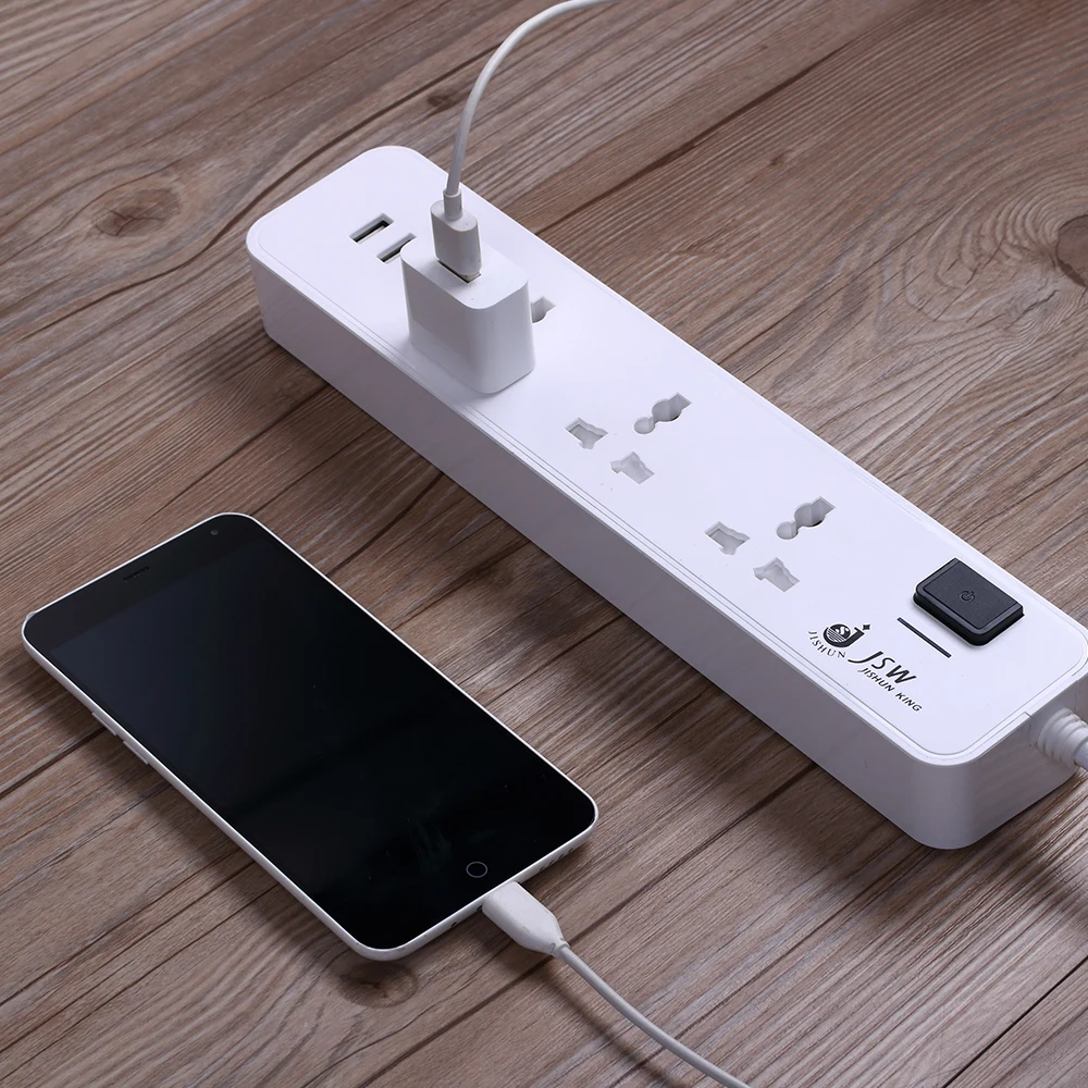 10 Degree Inclination Angle Design 3 Pin Multi Plug Electric Outlets Universal Wall Mounted Extension Socket With 3 USB Charger