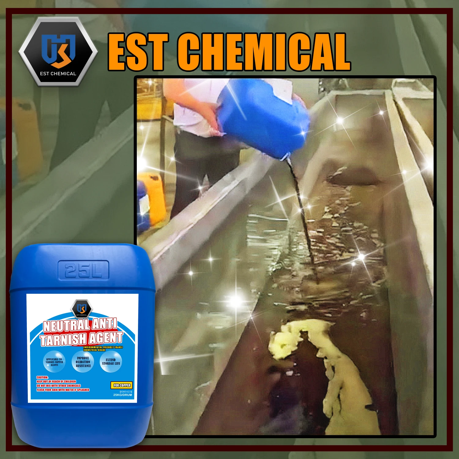 Copper brass anti tarnish agent rust proof chemical corrosion inhibitor