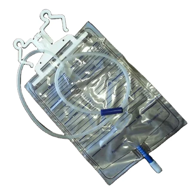 Disposable medical 2000cc urine bag with belt