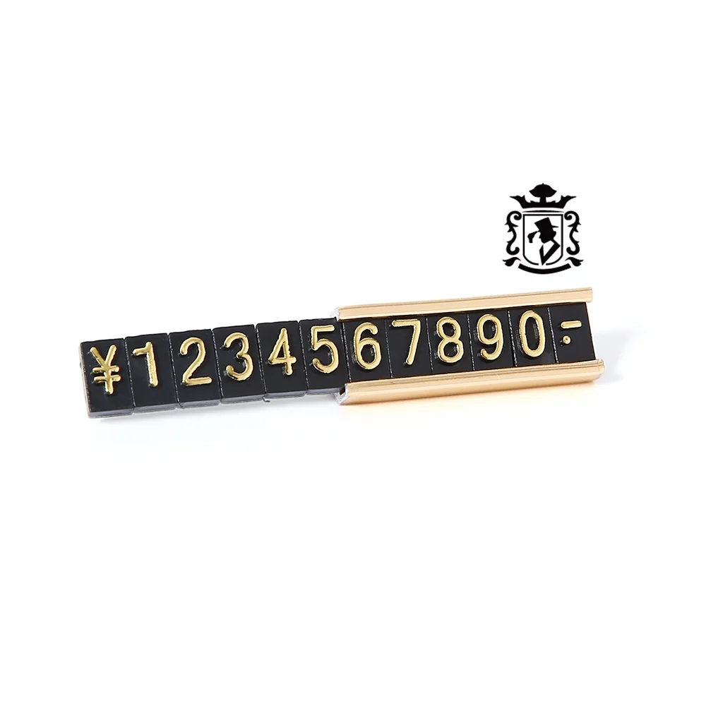 Sales Promotion Price Tag Jewellery Store Plastic Price Display Cube With Numbers RMB & US$  for Retail Shops