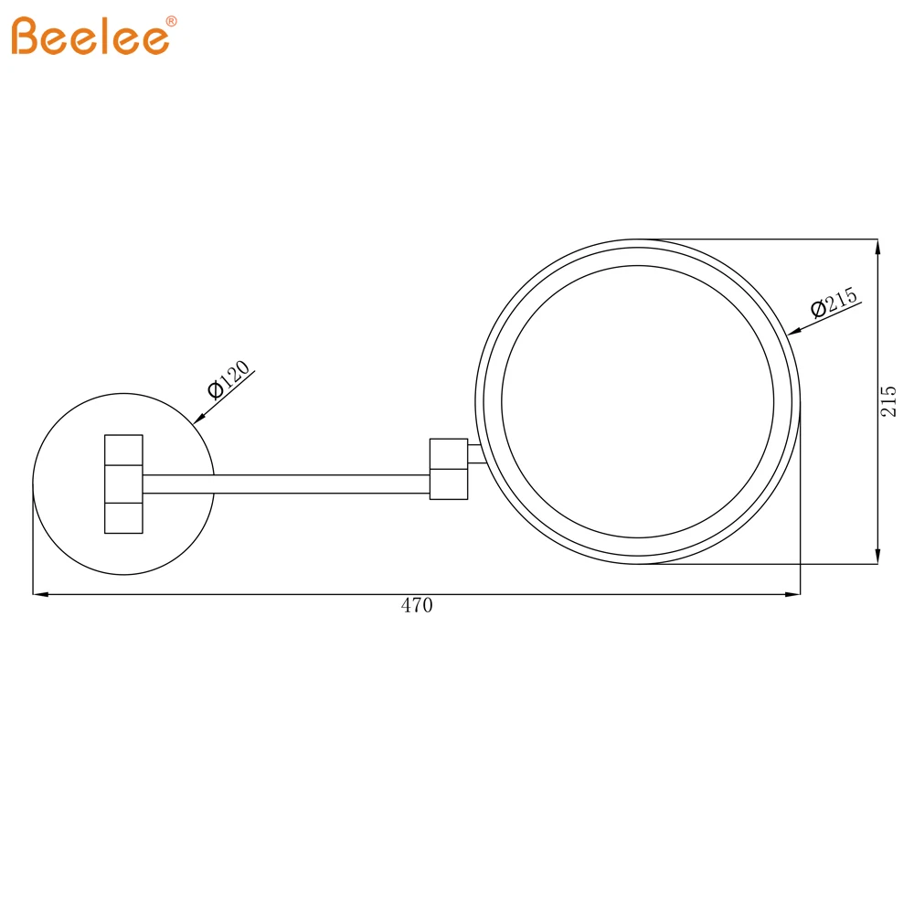 Beelee Bathroom Oil Rubbed Bronze Adjustable LED Lighted Wall Mount Cosmetic Shaving Mirror with 3X Magnification