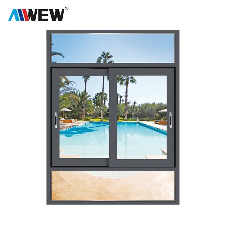 Alwew алюминиевая рама одиночное тонированное стекло танзанийское металлическое раздвижное окно