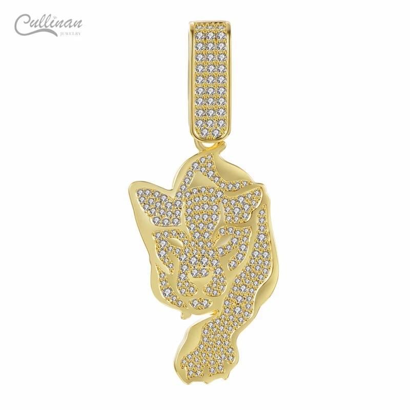 Льдом рыке пантера кулон циркон моды алмаза 14K позолоченный Тигр красивое женское ожерелье украшение на шею в стиле хип-хоп ювелирные изделия для мужчин и женщин