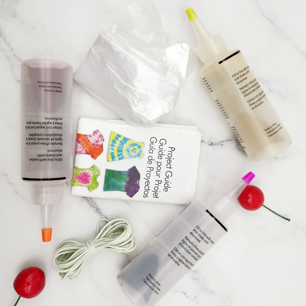 Custom 3-color Tie Dye Kit Non Toxic Direct Cold Water Dye DIY Clothing Stationery Set