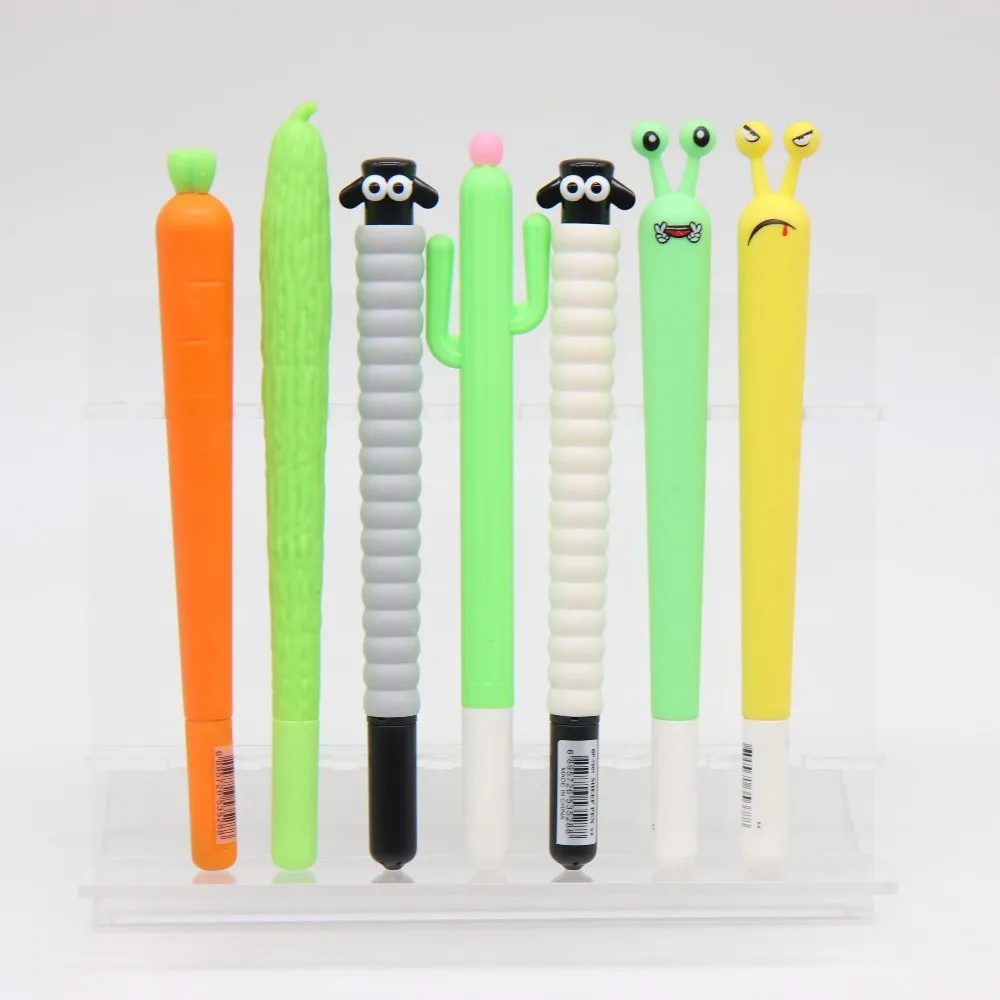 
cheap school stationery cute kawaii promotion rubber novelty gel pens for kid 