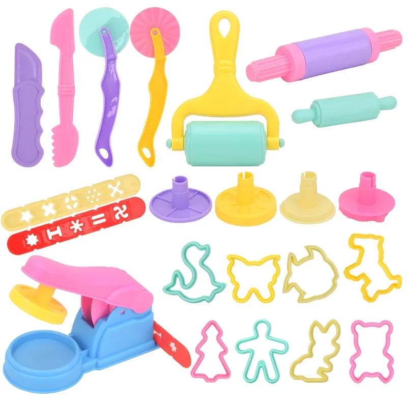 2024 Newest Children Colored Mud Noodle Machine Noodle Stick Animal Mold Accessories Tool Set Diy Handmade Toy Set