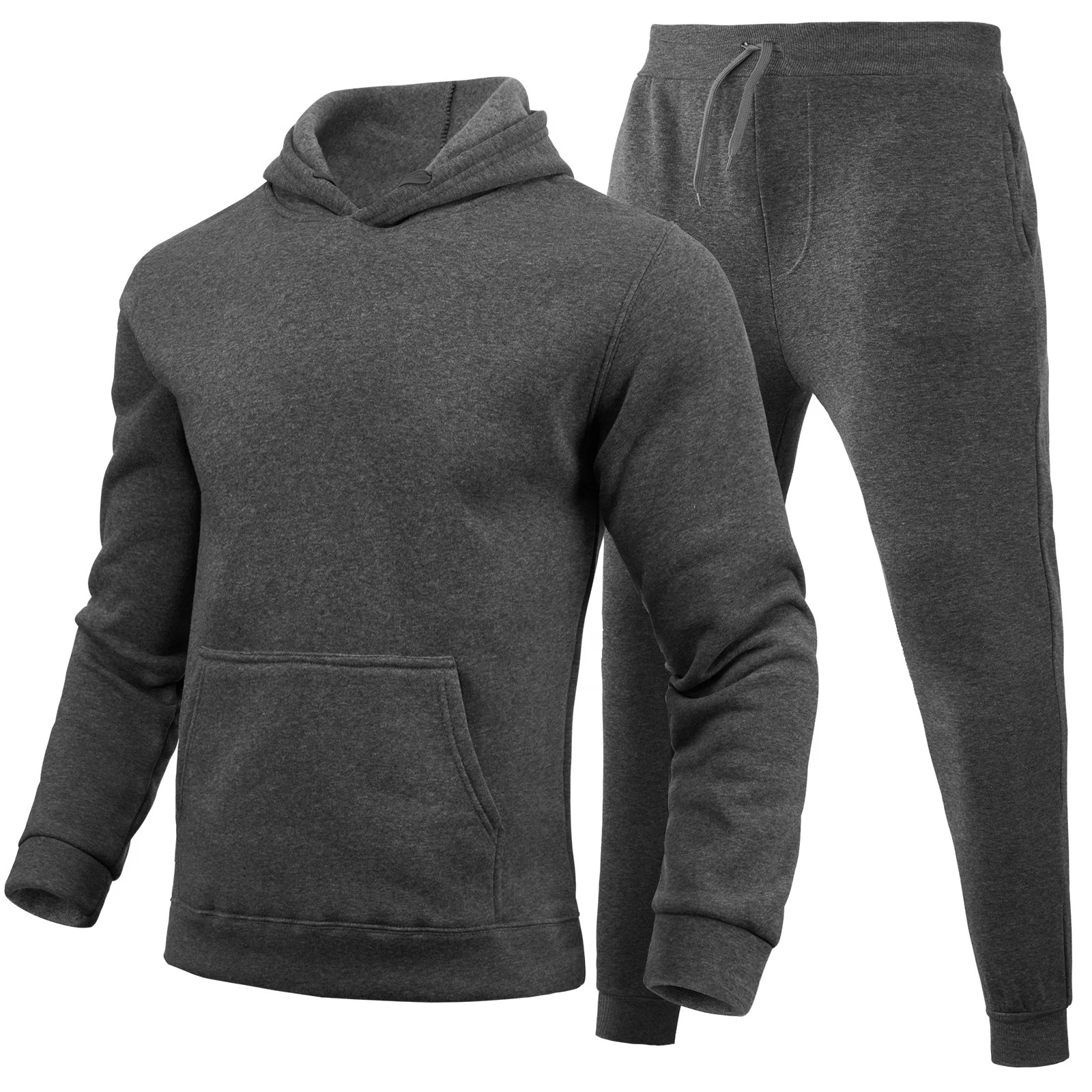 No MOQ Factory Wholesale plain color custom tech fleece tracksuit for men