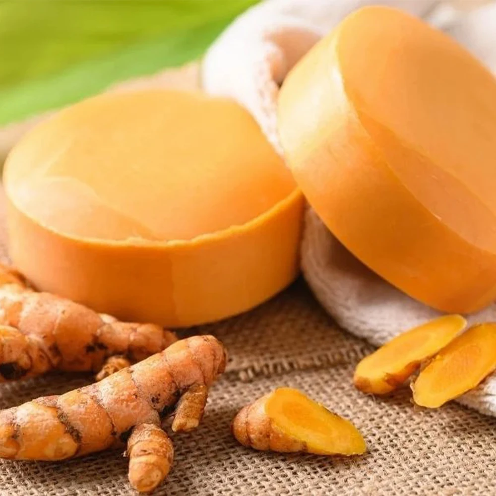 Turmeric Soap Herbal Natural Skin Body Care Deep Cleaning Oil-Control Acne Treatment Nourishing Whitening Soap