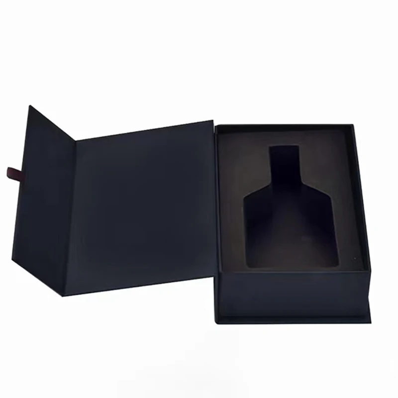 Cheap custom Glass bottle perfume oil gift box book cover cosmetic flip lipstick  packing box