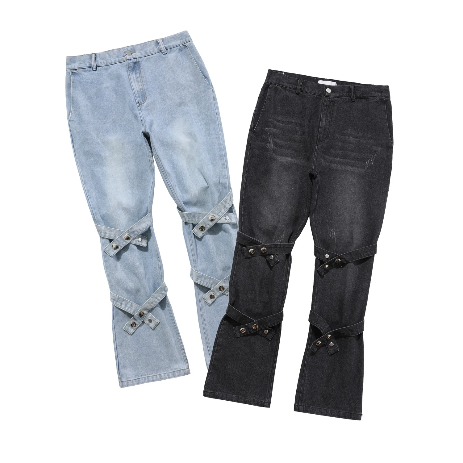 China products manufacturers hot seller High quality casual unisex hot seller loose fashion New Arrival plus size printed jeans