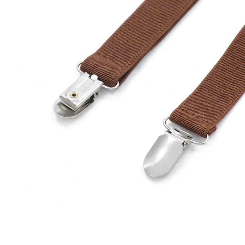 2024 Fashion Custom Y Shape Pure Color Elastic Suspender  For Kids