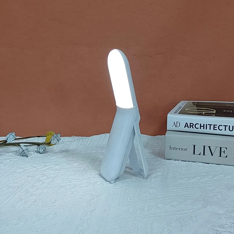 New Portable Rechargeable Phone Shaped Creative Bedside Lamp Bedroom Wall Mounted Table Stand Touch Dimmable LED Night Light