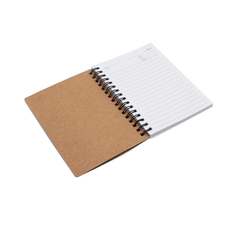Qualisub Personalized A6 PET cover Spiral coils note pad Notebook Sublimation blank Notebook with color sticky note pad