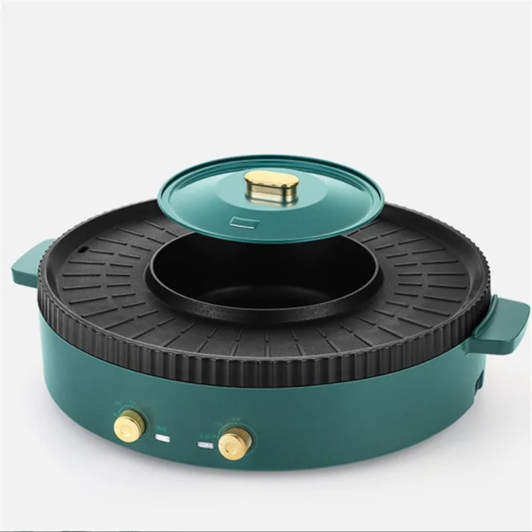 commercial portable mini indoor multi function teppanyaki smokeless electric barbecue grill bbq electrical smoker pan plate