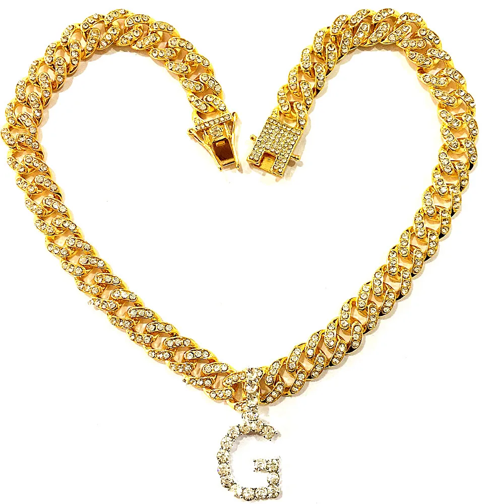 
Luxury Fashion Gold Plated Diamond Iced Out Miami Cuban Link Chain For Men Women 