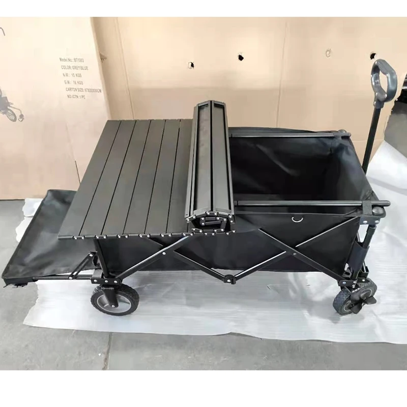 Cheap Outdoor Heavy Duty Garden Camping Foldable Wagon groceries Cart Folding Beach Trolley Cart For Kids Children