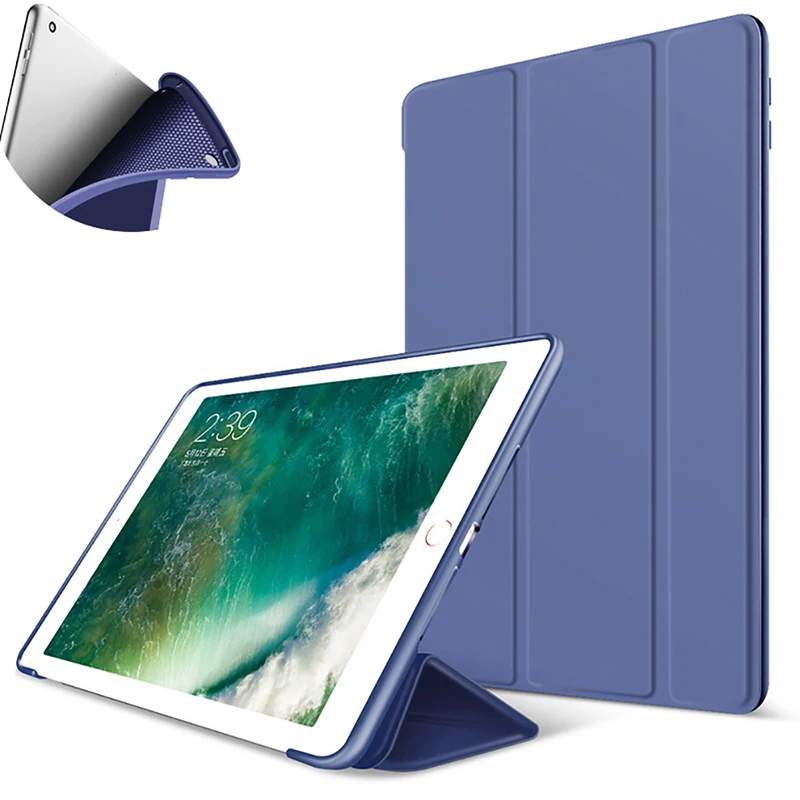 Умный двухскладной флип-чехол для Apple iPad 7-го поколения 10 2 дюйма 2019 с держателем карандашей мягкая гибкая задняя