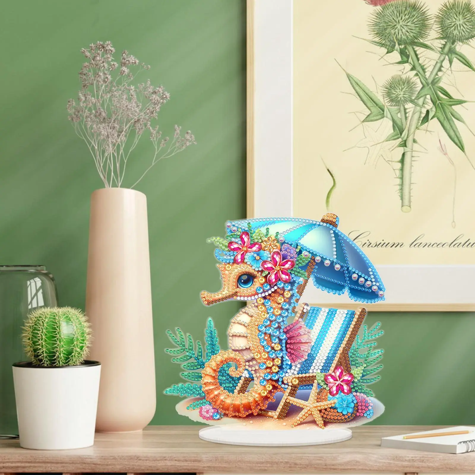 LS new creative DIY diamond painting summer seaside desk ornaments Desktop ornaments Diy kit