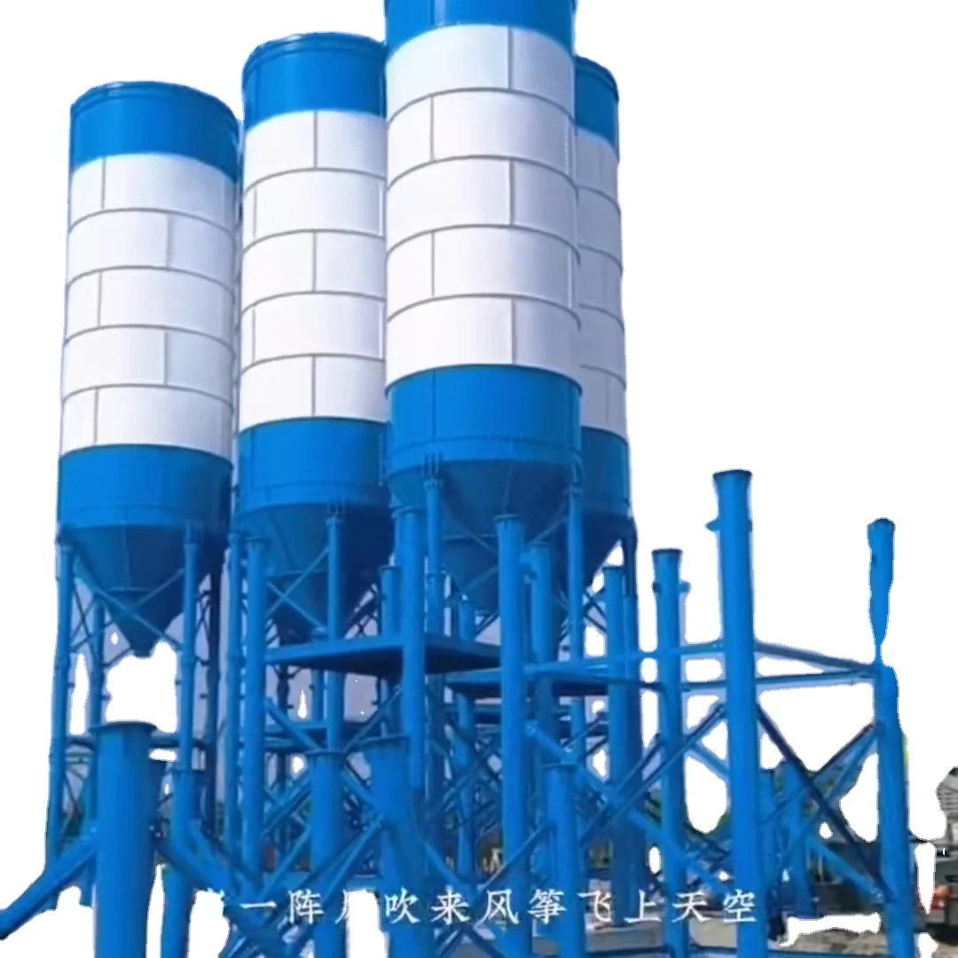 100T vertical separate piece loading cement bin, powder storage tank construction machinery equipment   batch plant price