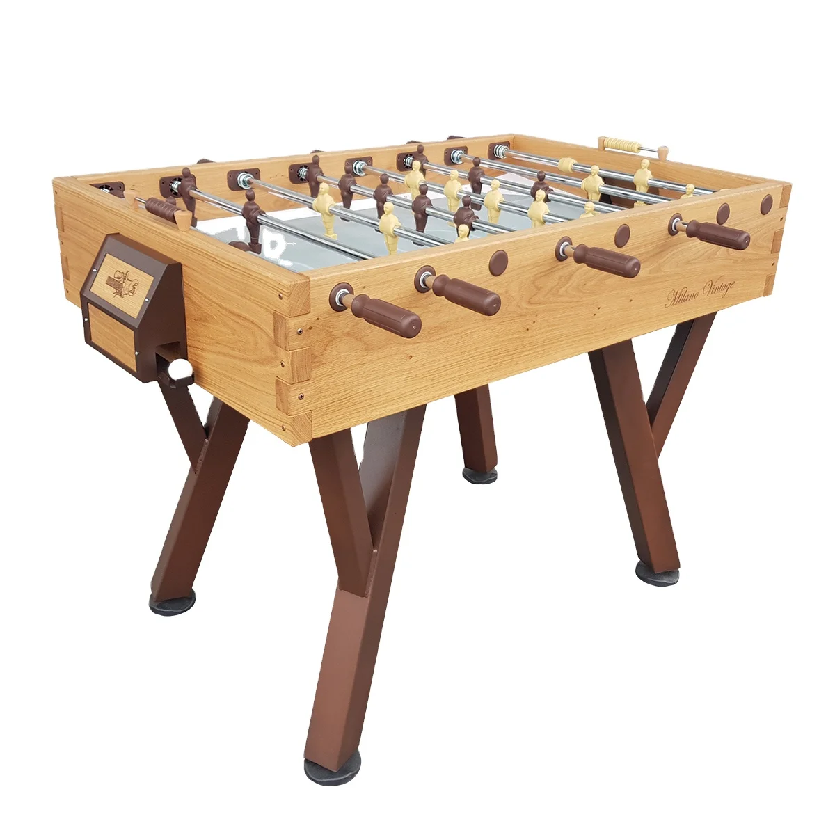 Super Style Solid Wood Foosball Table Milano Vintage Professional Indoor Rods MDF Material Made in Italy for Family Children Use