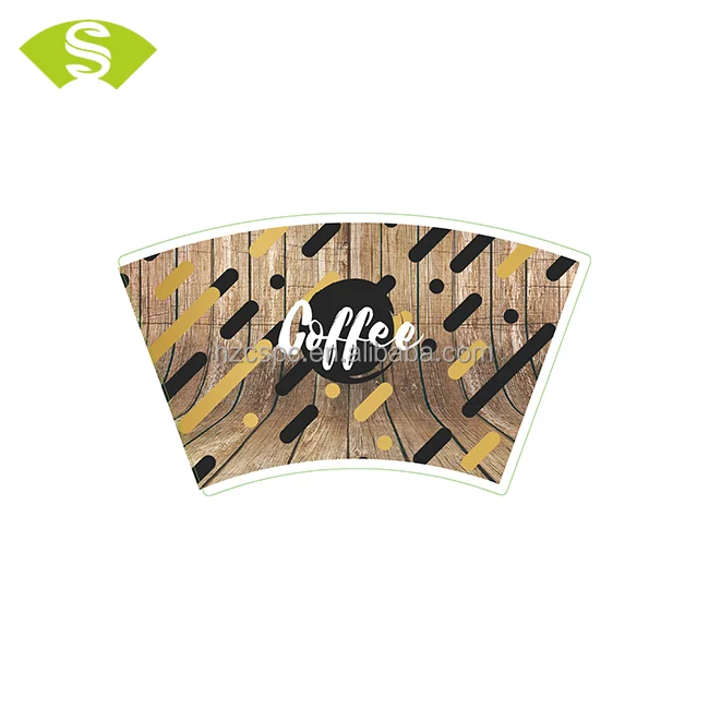 
Wholesale price custom design printed single wall paper cup fan paper cup material sheet 