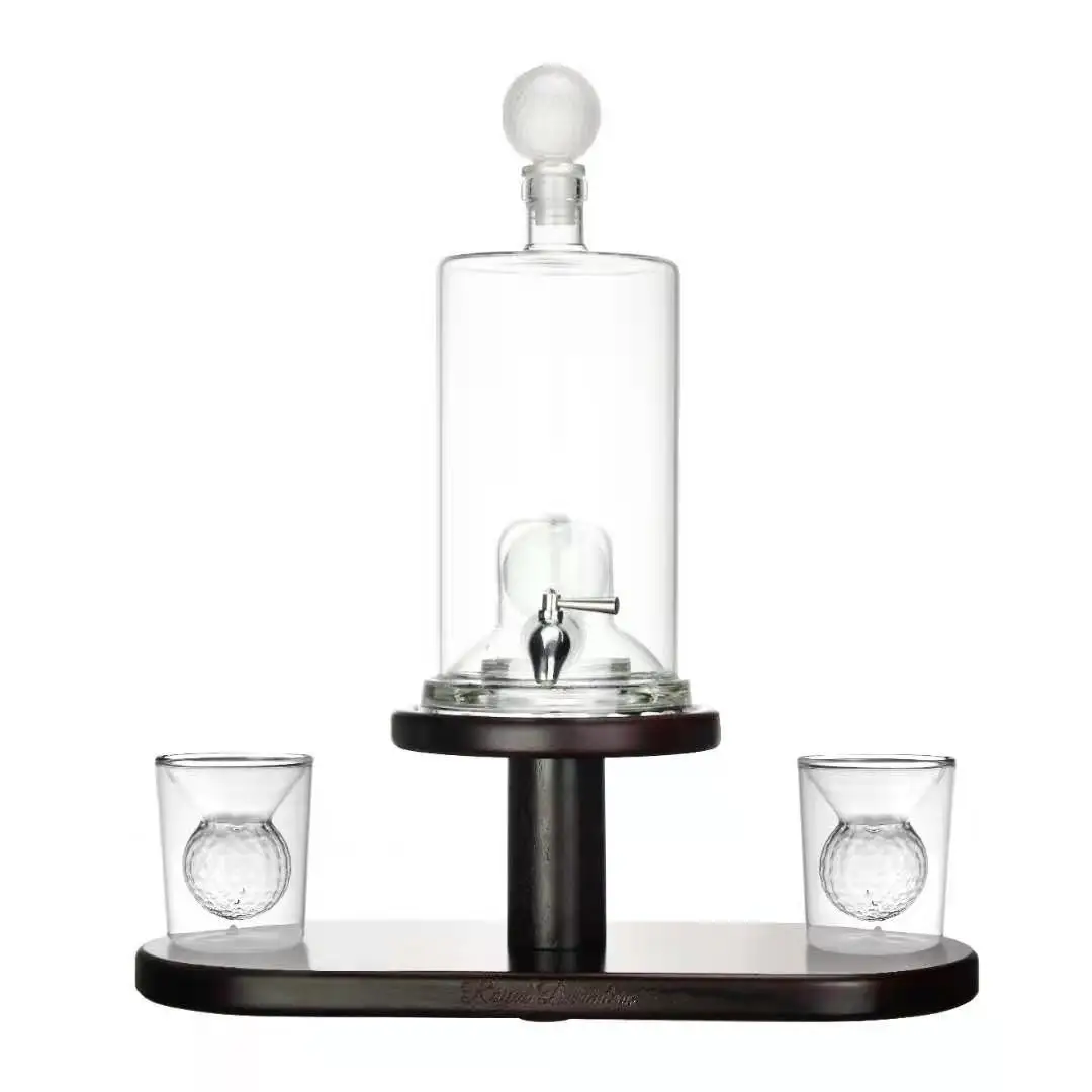 Custom Golf Ball Whiskey Glasses For Unique Golf Decanter Whiskey Decanter Set