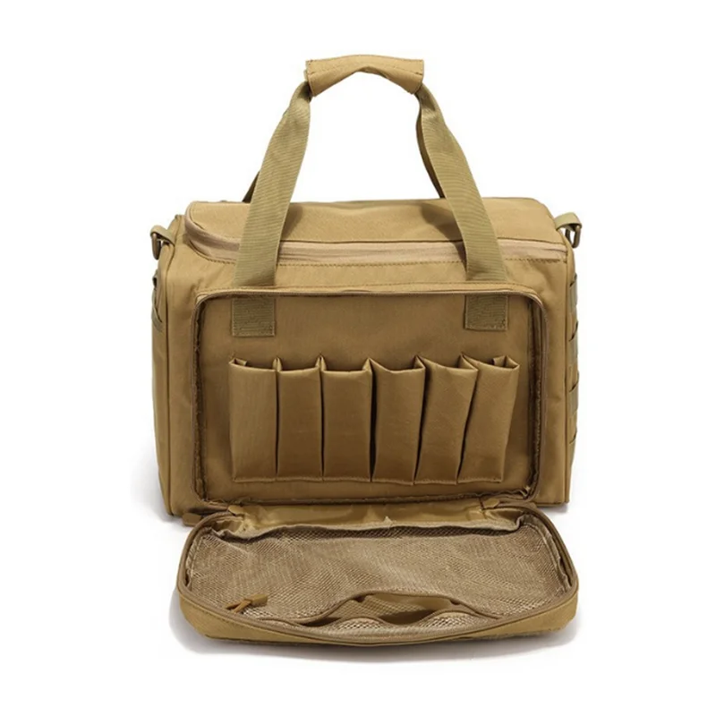 Tactical Range Bag Shooting Gun Duffle Bag Magazine Slots for Hunting and Range Outdoor Activities
