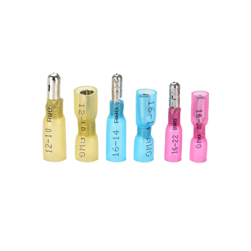 heat shrink insulated bullet male/female terminal connector