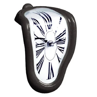 Creative retro warp and  Surrealist Salvador Dali Style Wall Watch Decoration Gift Home Garden