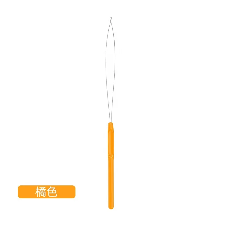 Easy Loop Hair Extensions Tools Plastic Holder Micro Ring Loop Needle Threader for Hair Extension Tools Needle Threader