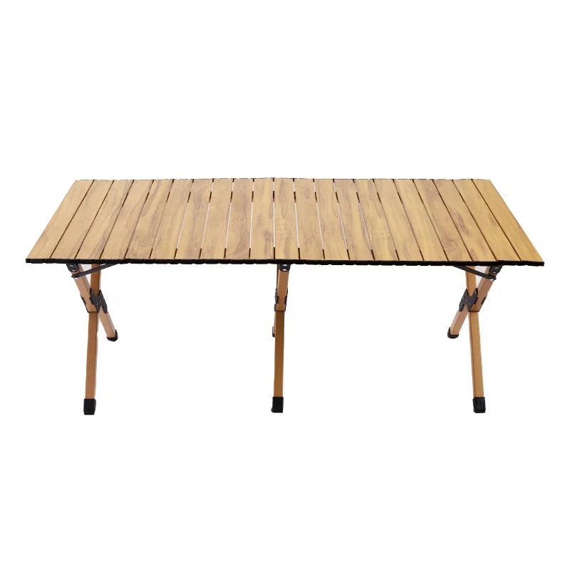 Outdoor camping portable aluminum alloy folding BBQ casual egg roll table