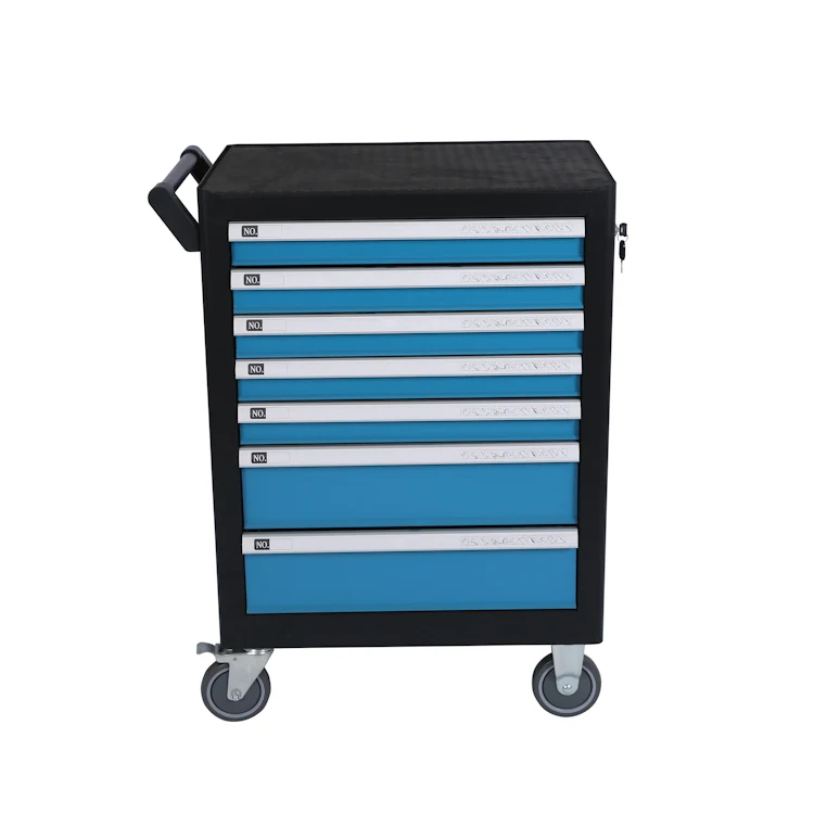 CD-3006 simple 6 or 7 drawers  storage cabinet with tools set trolley with  stainless steel table
