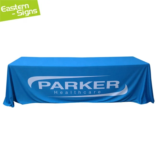 Custom Logo Printed 6ft 8ft Fitted Cover Interconversion Display Tablecloth Table Cloth for Trade Show