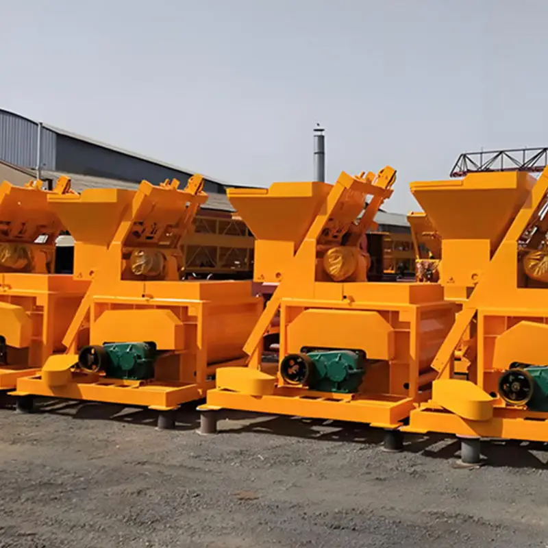 hot selling js1500 concrete mixer twin shaft horizontal concrete mixer 25m³/h capacity horizontal double shaft