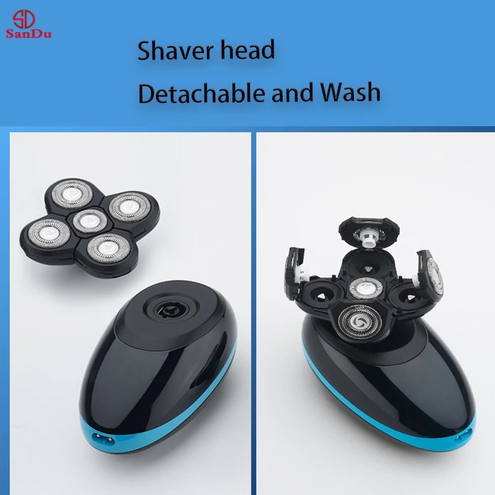 2021 New arrived 5D Rotary Shaver Heads Rechargeable USB Electric Shaver Razor for Men