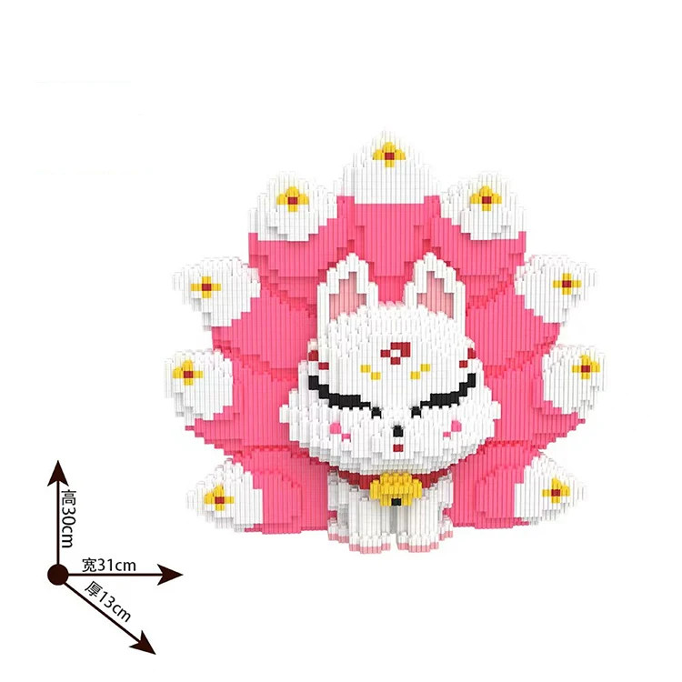 2024 Trending products new arrivals high quality plastic mini building block cute fox kits for other educational toys