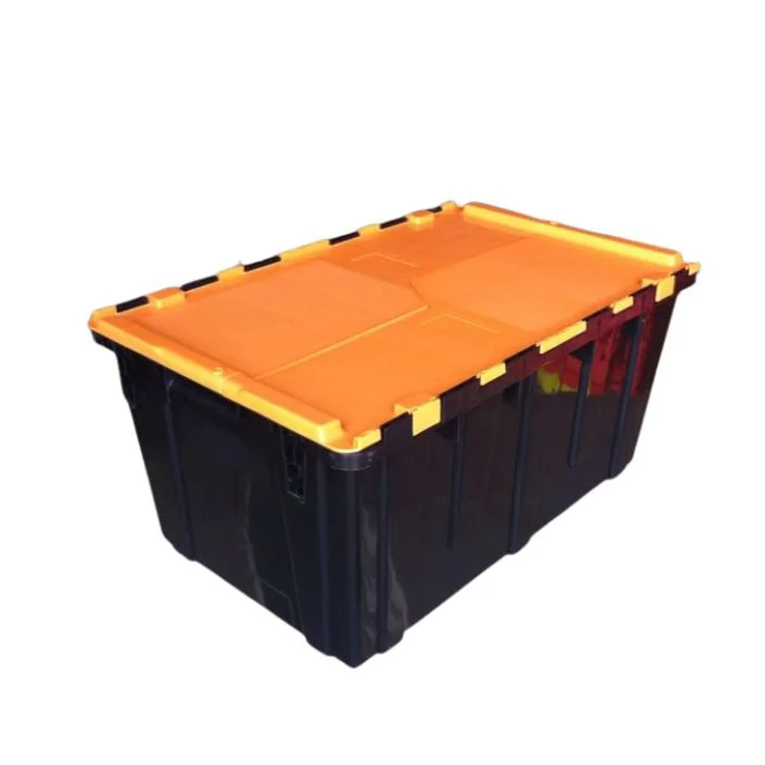 Damage Protection Ensured Stackable on Pallet Nesting Plastic Interlocking Round Trip Tote Box