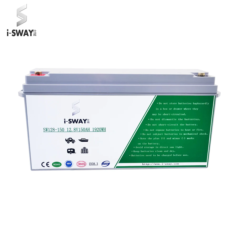 Deep Cycle UPS Solar Lithium Ion Battery Pack 12 Volt 12V Rv Marine Battery Lifepo4 150Ah