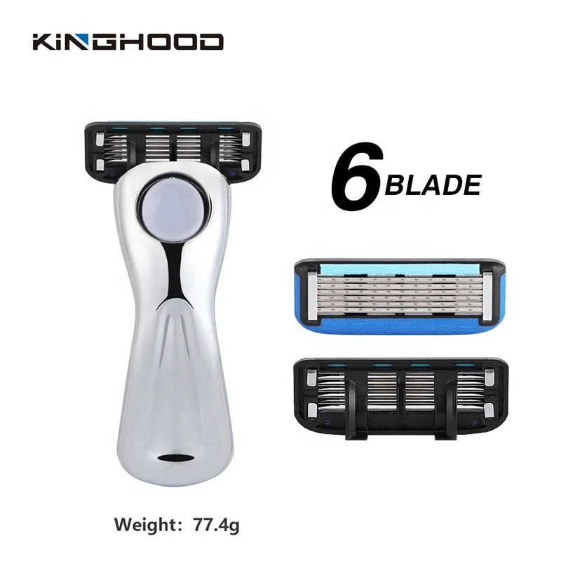 Custom Logo  Biodegradable 6 Blade Cartridge System Shaving Razor  For Women (1600487606246)