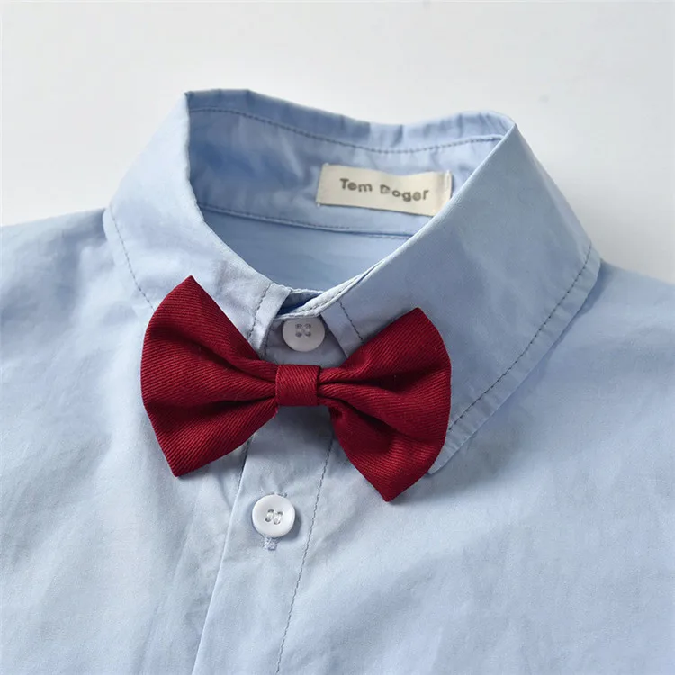 
Boys Formal Clothing Sets Shirt + tie + suspender trousers baby boys gentleman suit kid boy clothes set 