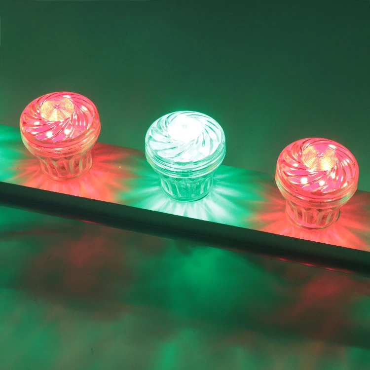 Amusement Park Light 60mm 18Leds cabochon pixel light IP68 outdoor 24V Rgb LED Point Light For Funfair Decorative