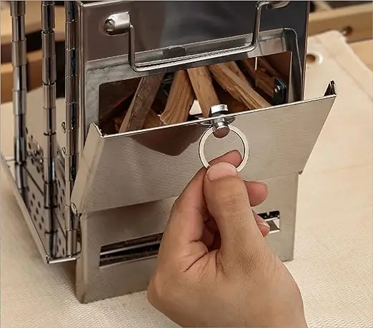 Small size Wood Burning Folding Camping Stove for Hiking Picnic