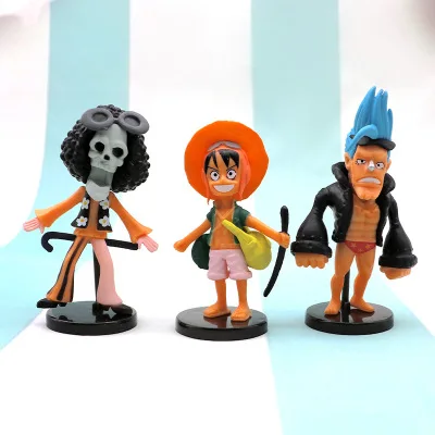  Одна штука Аниме фигурки для торта и украшения 6 шт ПВХ Фигурки Луффи кукла игрушка детей подарок