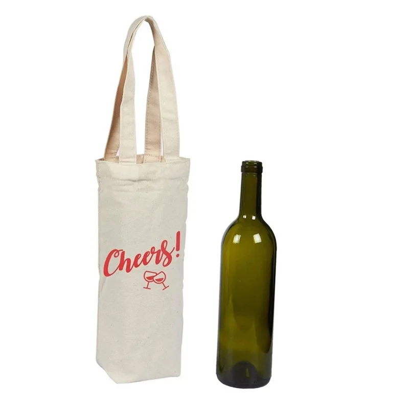 Large Reusable Organic Eco Friendly Cotton Canvas Shopping Reusable Tote Wine Bags For Wine Bottles 2022 With Own Logo Wholesale