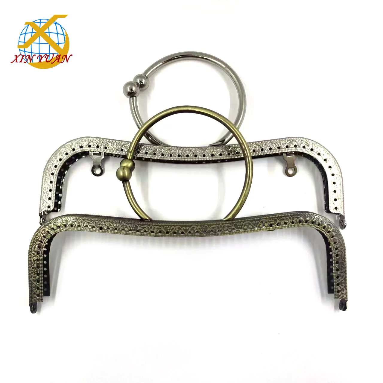 M hardware 22cm high quality double bead interspersed hardware handmade DIY hardware accessories frame bag buckle quality