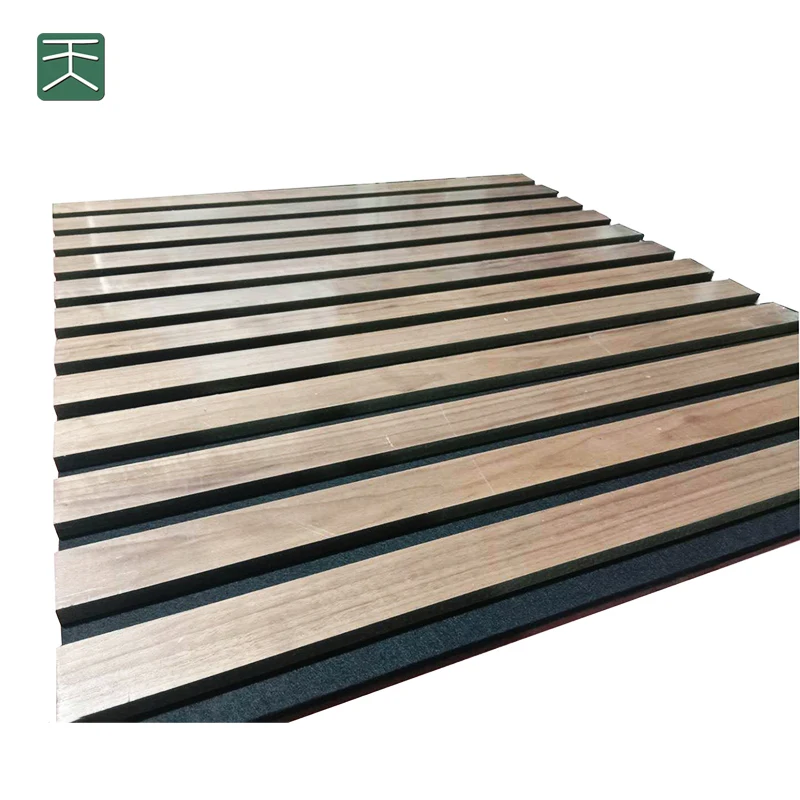 Tiange Sound Absorption Decorative Board Pet And Wood Veneer Acoustic Panel For Interor Wall And Ceiling