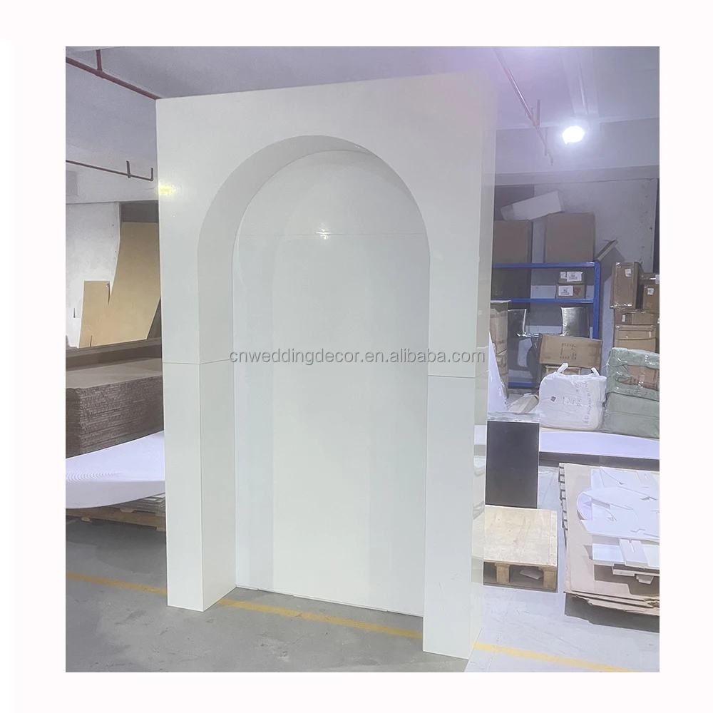 Happy Birthday wedding acrylic white  arch backdrop arched  event props background on sale